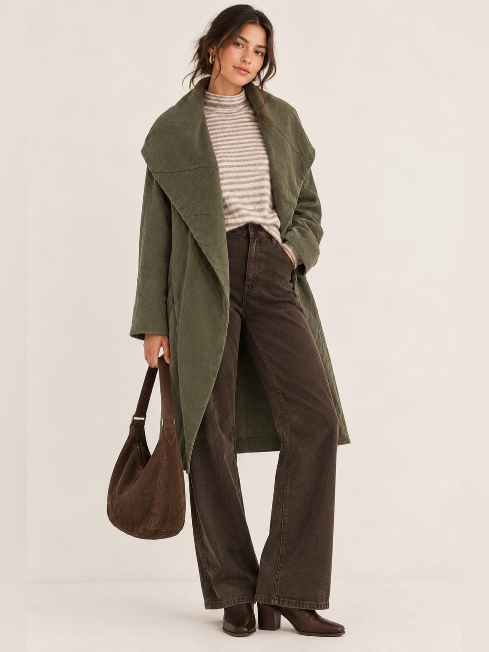 Olive & Oak Longsleeve Open-Front Cardigan Sweater Coatigan Soft Knit X-Small
